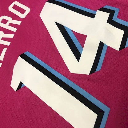 Camisa Tyler Herro Masculina Rosa Versão Jogador – Edição Clássica Retro