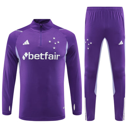 Camisola e Calça Cruzeiro 2023/24 Meio Zíper Adulto 14001