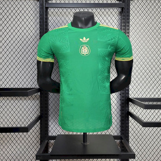 Men's Mexico 2025/26 Gold-Green Jersey Player Version