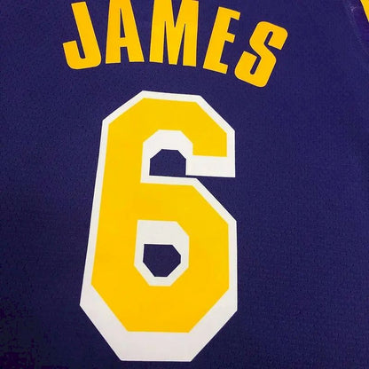Camisa LeBron James Masculina Roxa 2020-21 Versão Jogador – Edição Clássica Retrô