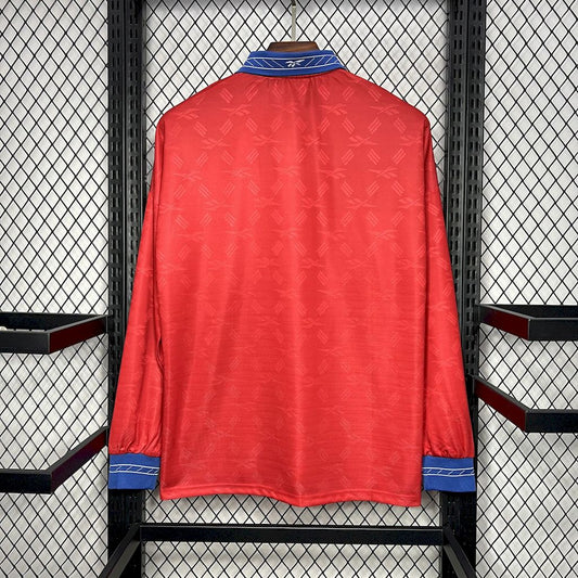 Camisa retrô de mangas compridas do Chile 1998 Home