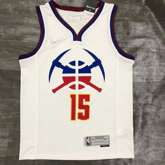 Men’s Nikola Jokic White 2020-21 Swingman Player Version Jersey – Earned Edition