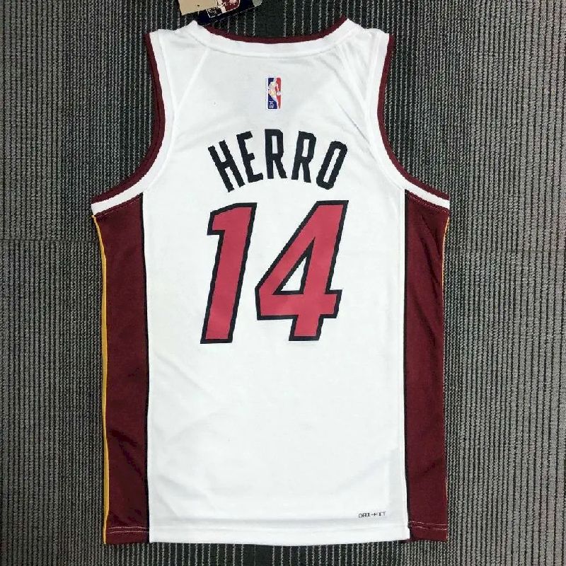 Camisa masculina Tyler Herro branca da equipe – Edição de 75º aniversário