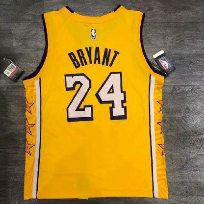 Camisa Kobe Bryant 24 Yellow City Edition versão jogador masculina
