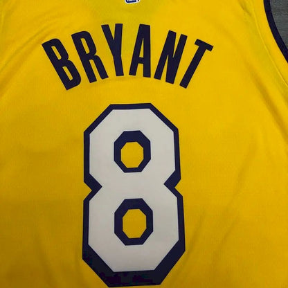 Camisa amarela masculina Kobe Bryant versão jogador – Edição clássica retrô