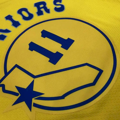 Camisa amarela masculina Klay Thompson versão jogador – Edição clássica