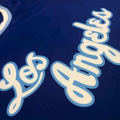 Camisa azul masculina Kobe Bryant versão jogador – Edição clássica retrô