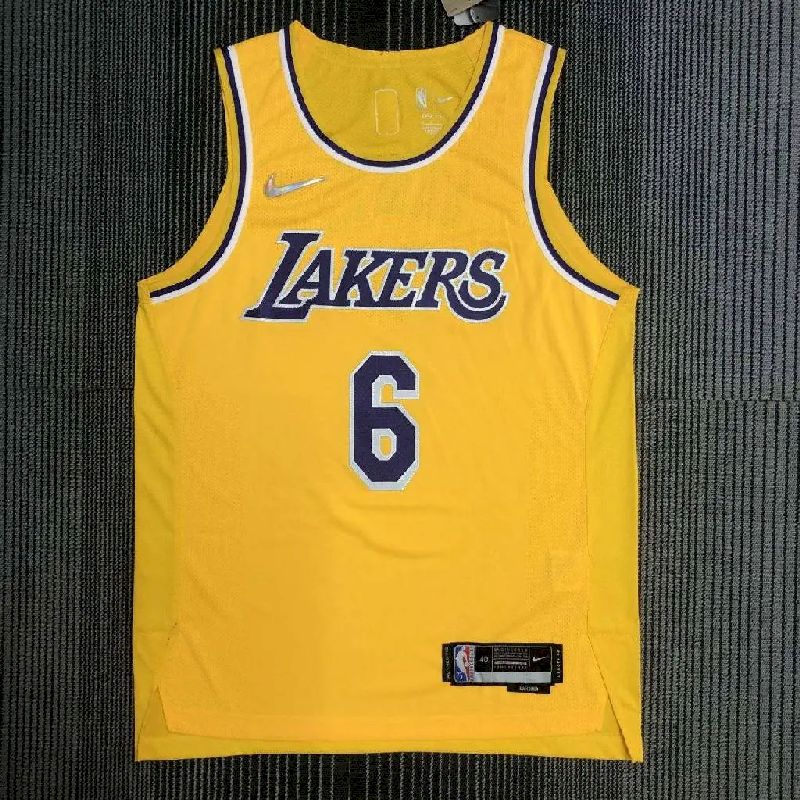 Men’s LeBron James Yellow Team Jersey – Authentic Edition