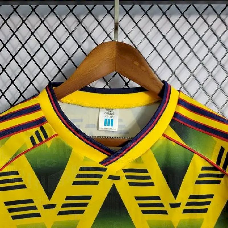 Camisa reserva retrô de mangas compridas do Arsenal 1991/93