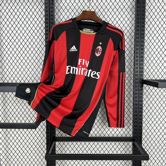 Camisa retrô de mangas compridas do AC Milan 2010/11 Home