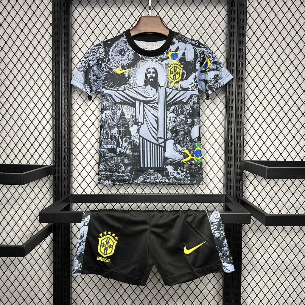 Kids Brazil 2024/25 Gray Kit