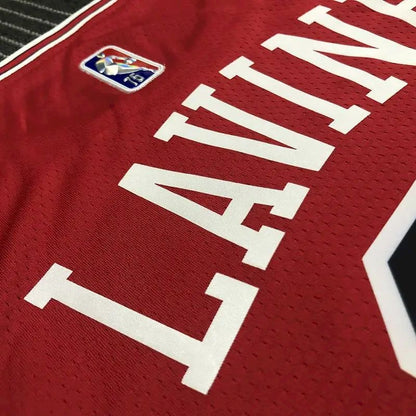 Camisa vermelha masculina Zach LaVine Team – Edição de 75º aniversário
