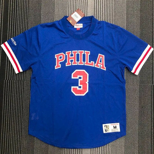 Allen Iverson Men’s Blue Player Jersey – Throwback Edition