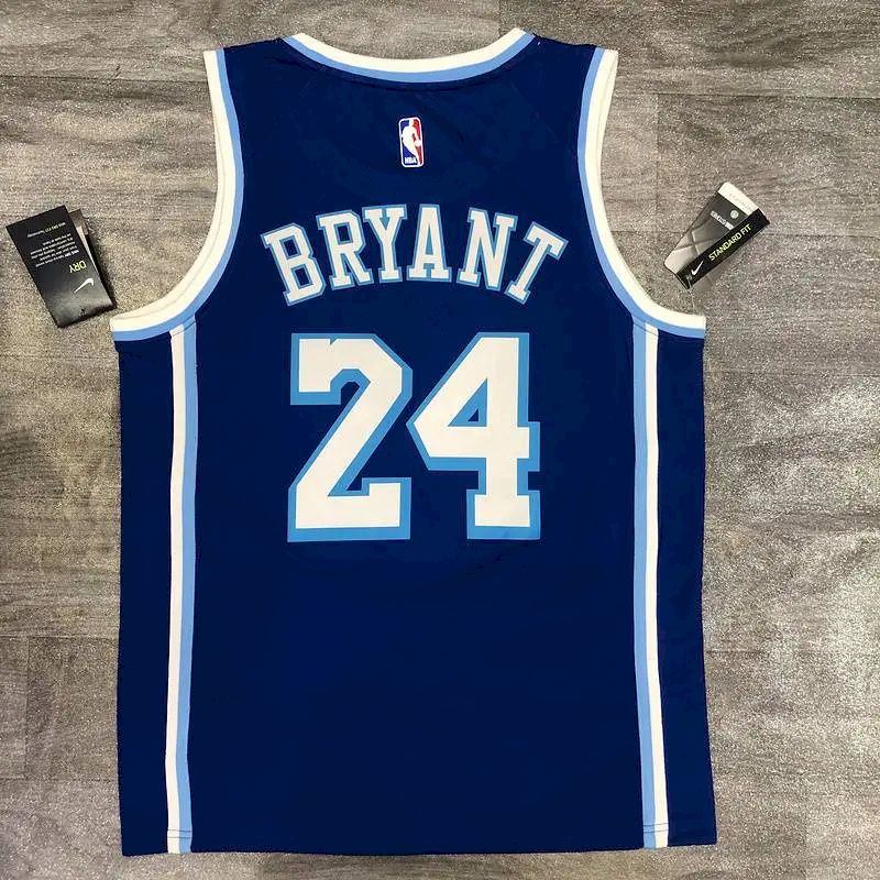 Camisa masculina Kobe Bryant azul versão jogador – Retro Classic Joint Edition