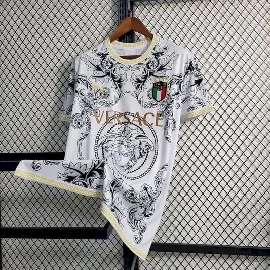 Men's Italy 2023/24 Versace Co-Branded Edition Jersey White