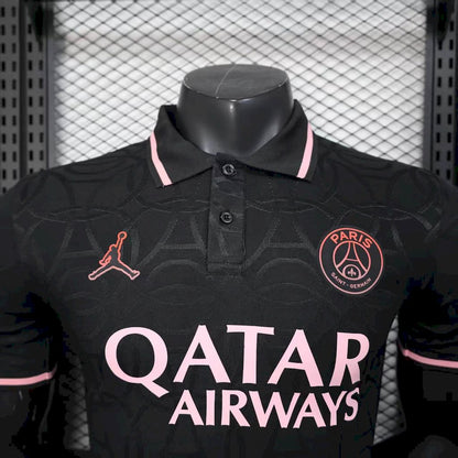 Paris Saint-Germain 2025/26 Black Polo Jersey Player Version