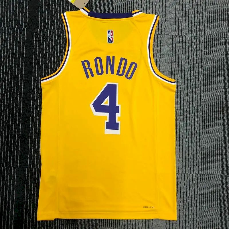 Men’s Rajon Rondo Yellow Team Jersey – 75th Anniversary Edition