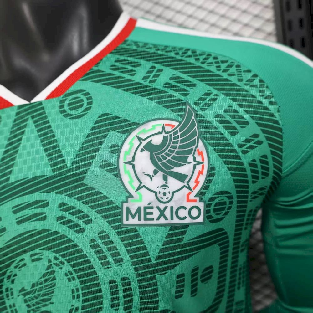 Men's Mexico 2026 World Cup Home Long Sleeve Jersey Player Version