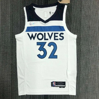 Camisa masculina Karl-Anthony Towns branca – Edição de 75º aniversário