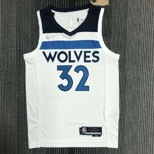 Camisa masculina Karl-Anthony Towns branca – Edição de 75º aniversário