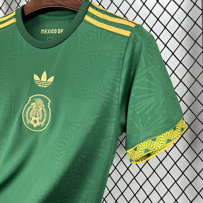 Men's Mexico 2025/26 Gold- Green Jersey