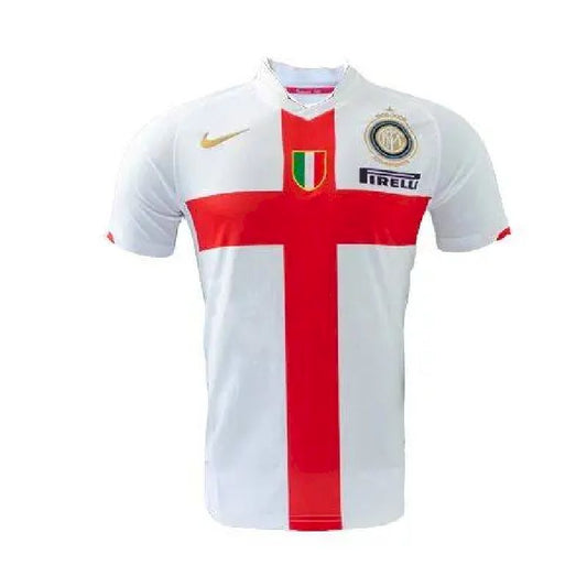 Camisa retrô reserva do Inter de Milão 2007/08 comemorativa do 100º aniversário
