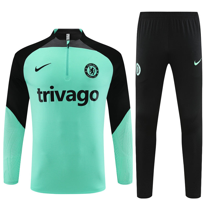 Suéter e calça Chelsea 2024/25 com zíper e meio zíper 14001