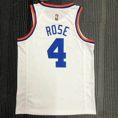 Camisa Derrick Rose Masculina Branca 2021-22 75º Aniversário – Edição Clássica