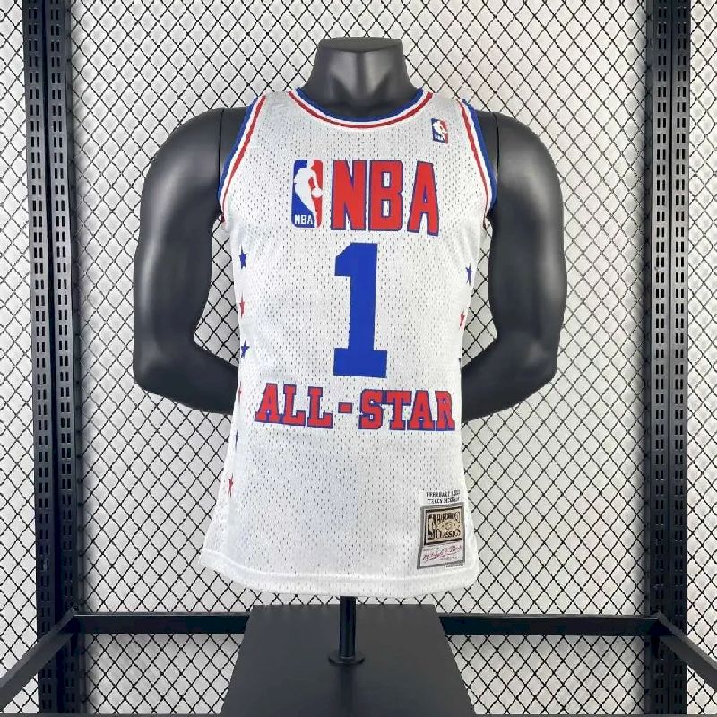 Camisa masculina Tracy McGrady All Star branca retrô de 2003