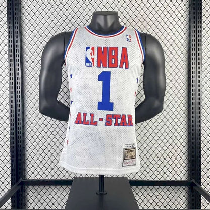 Camisa masculina Tracy McGrady All Star branca retrô de 2003