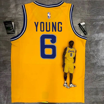 Camisa amarela masculina Nick Young versão jogador – Edição clássica