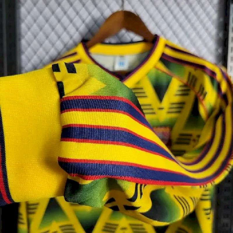 Camisa reserva retrô de mangas compridas do Arsenal 1991/93