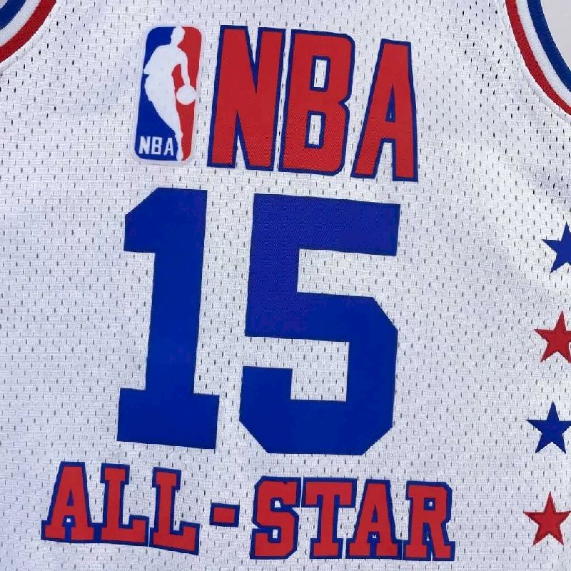 Camisa masculina Vince Carter All Star branca retrô de 2003