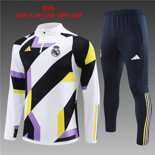 Suéter e calça infantil com zíper médio do Real Madrid 2023/24 14001