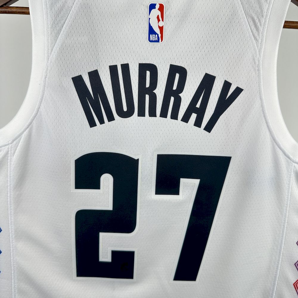 Denver Nuggets 2024/25 City Edition White Color MURRAY#27