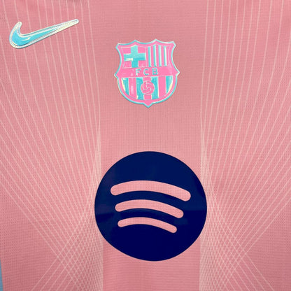 Camisa Barcelona 2025/26 edição especial rosa (Com Liga dos Campeões)