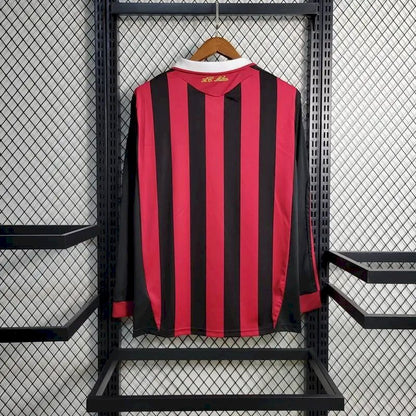 Camisa retrô de mangas compridas do AC Milan 2009/10