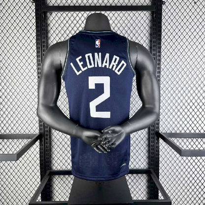 Camisa azul masculina Kawhi Leonard 2024 – Edição City