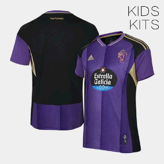 Kit reserva infantil do Real Valladolid 2022/23