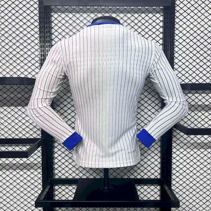 Men's France 2024/25 Away Long Sleeve Jersey Player Version