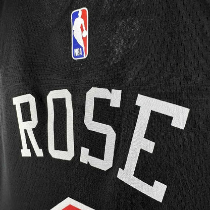 Camisa preta masculina Derrick Rose 2024 – Edição City