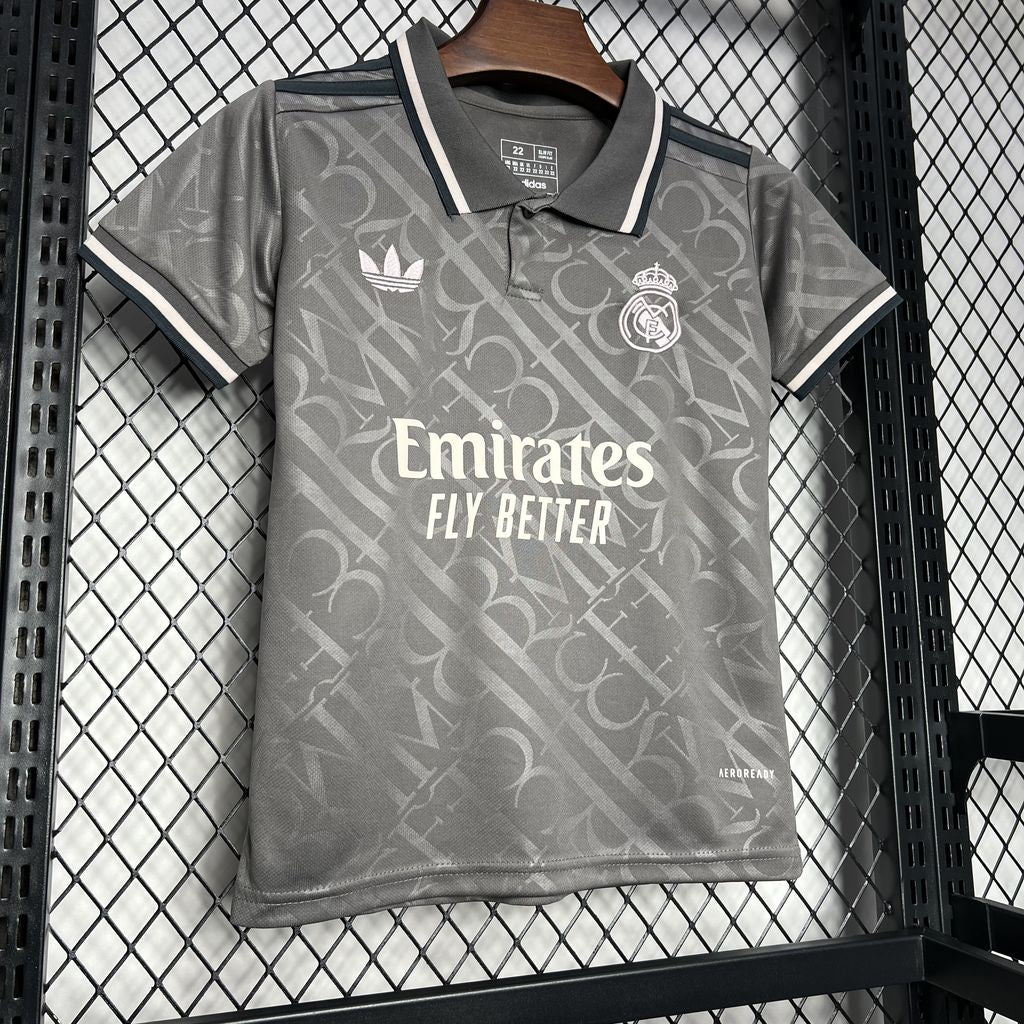 Terceiro uniforme reserva infantil do Real Madrid 2024/25