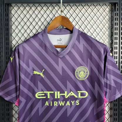 Camisa de goleiro do Manchester City 2023/24 roxa
