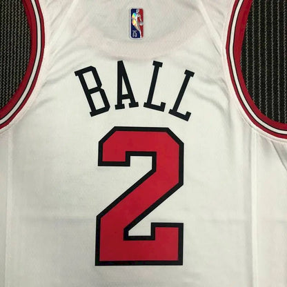 Camisa masculina Lonzo Ball branca da equipe – edição de 75º aniversário
