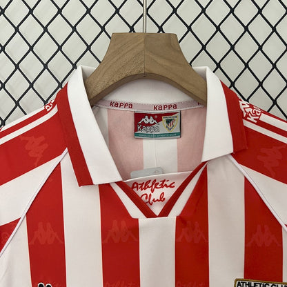 Camisa e shorts retrô infantil do Athletic Bilbao 1995/97