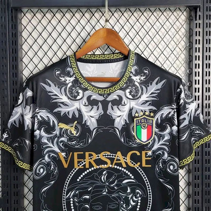 Men's Italy 2023/24 Versace Co-Branded Edition Jersey Black