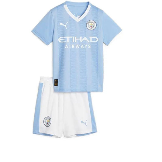 Manchester City 2023/24 Home Kids Kit