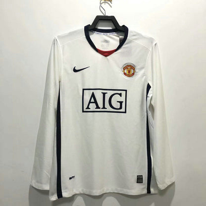 Manchester United 2008/09 Away Long Sleeves Retro Jersey