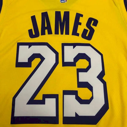 Camisa LeBron James Masculina Amarela Versão Jogador – Edição Clássica Retrô