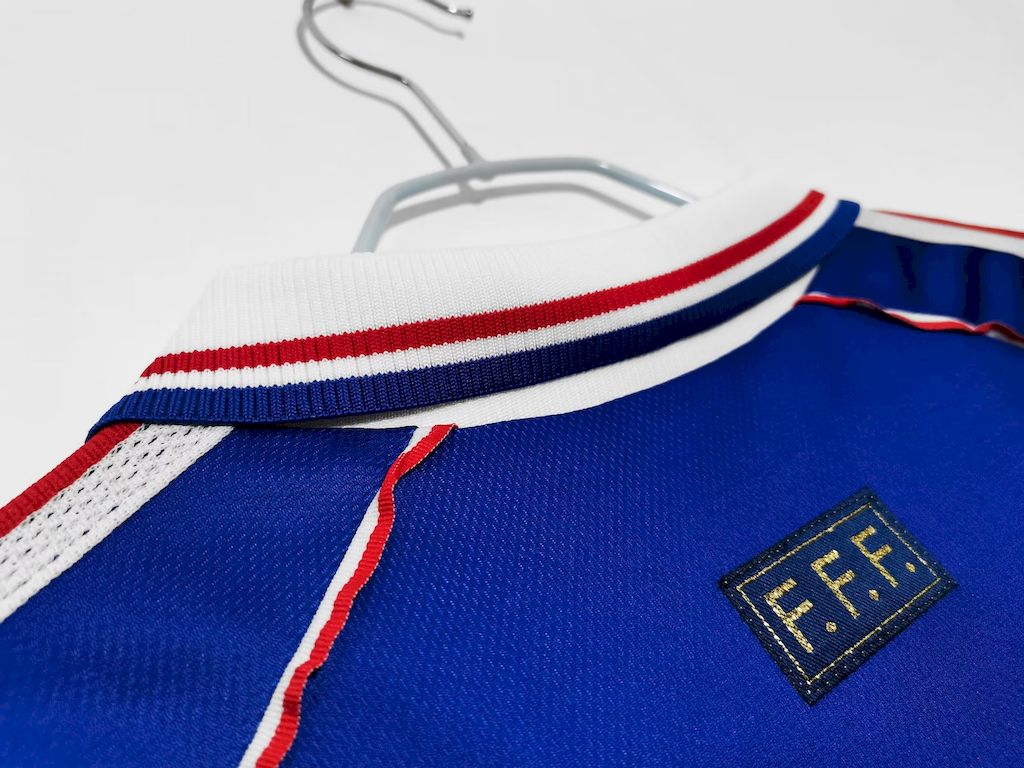 Camisa retrô de mangas compridas da França para a Copa do Mundo de 1998